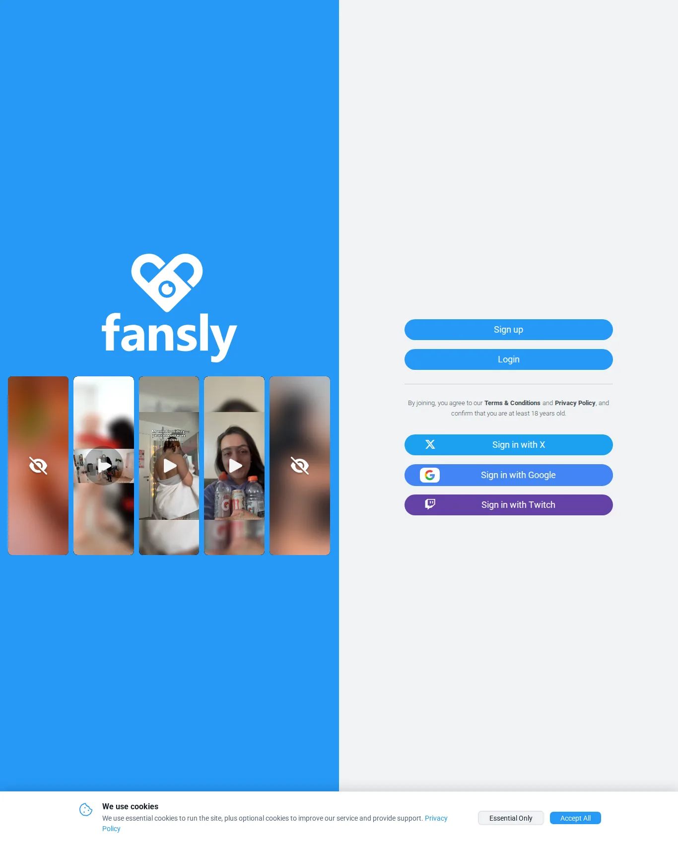 Fansly中文站官网界面实拍：平台概览